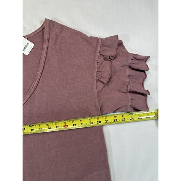 FP Beach Free People Mauve V-Neck Ruffle Sleeve Dress Women’s Medium NWT - Picture 6 of 8